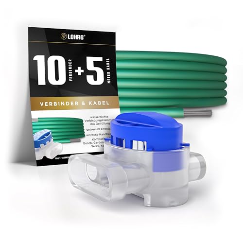 lohag® 10 Kabelverbinder + 5m Begrenzungskabel inkl....