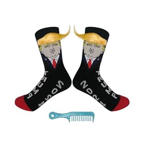 Funny Trump Unisex Socks Novelty Trump 2024 Stylish Hair Socks Perfect Trump Merchandise Gift