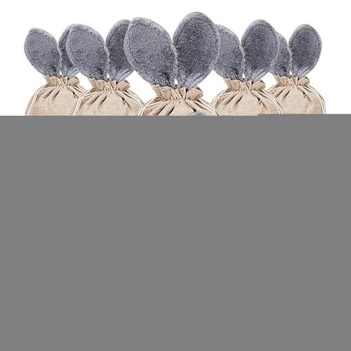 Sac à friandises de Pâques en tissu avec oreilles de lapin pour biscuits