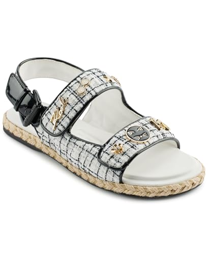 Image of KARL LAGERFELD Women's Charlay Double Strap Sandal With Pin Embellishments