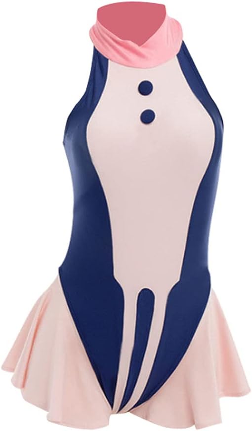 BoerMee Girls Ochaco Uraraka Swimsuit One Piece Sukumizu Bathing Suits Swimwear