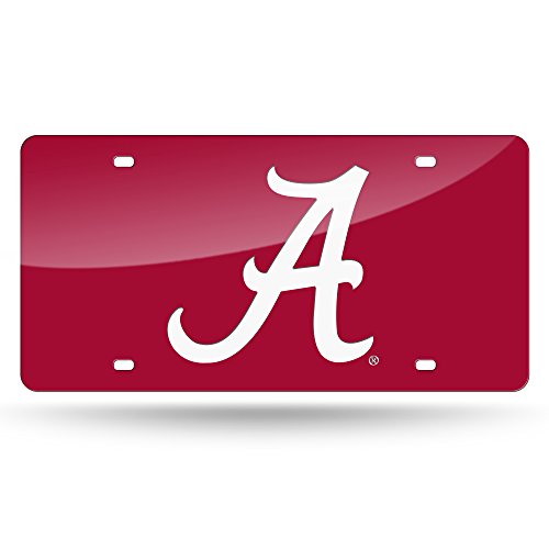 NCAA Rico Industries  Laser Inlaid Metal License Plate Tag, Alabama Crimson Tide