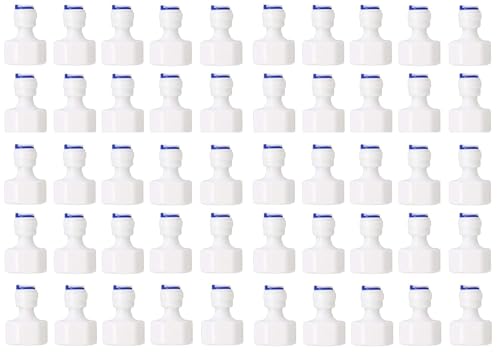 Female Direct Valve Straight Connector, 1/2" Female Thread x 1/4"(6mm) Push Fit Connection For All Water Purifier (50 Pcs)