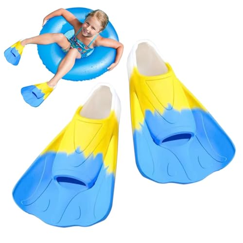 Snorkeling Fins Set: aletas para snorkel de silicona para natación aletas de natación de snorkel para niños de buceo de aletas de buceo, pollos de natación de la herramienta de natación para niños y a