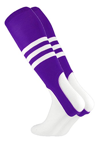 MadSportsStuff Baseball Stirrups Pattern B (Purple/White, Medium)