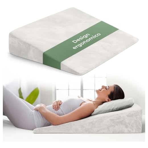 Cuscino per il reflusso 10 WELL B4 Cuscino antireflusso adulto da Lettura con Memory Foam - sollevatore ergonomico, a cuneo per letto e divano per gambe e Schiena, cuscino neonato, cuscino reflusso gastroesofageo