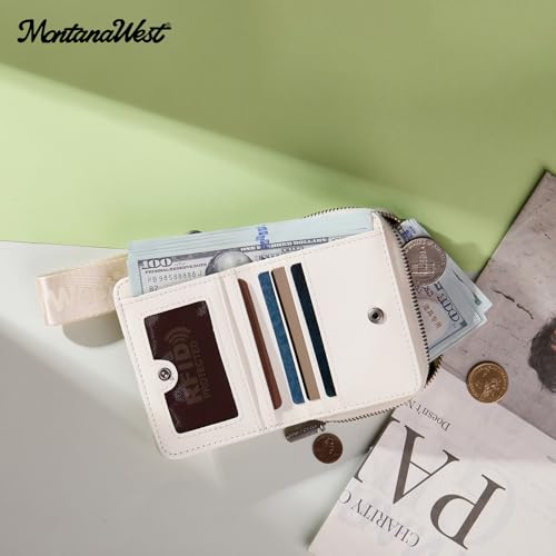 Image of Montana West Wallet for Women Female Ladies with a Detachable Wristlet Women's Wallet Flower Rfid Blocking Lining Minimalist Lightweight & Easy to Carry