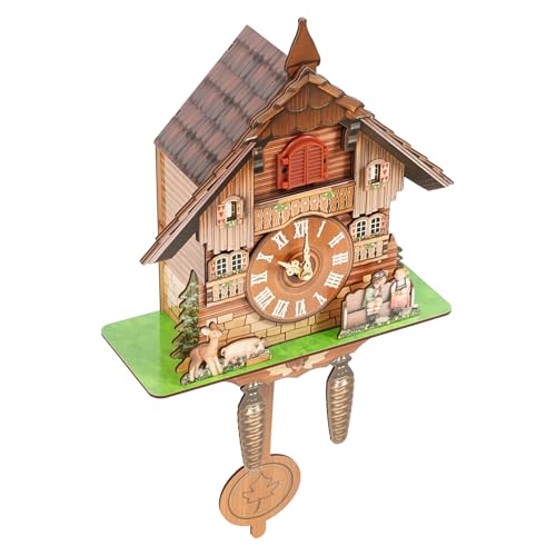 Tagowao Reloj de pared de cuco de madera con pilas para hoteles, oficinas, salones