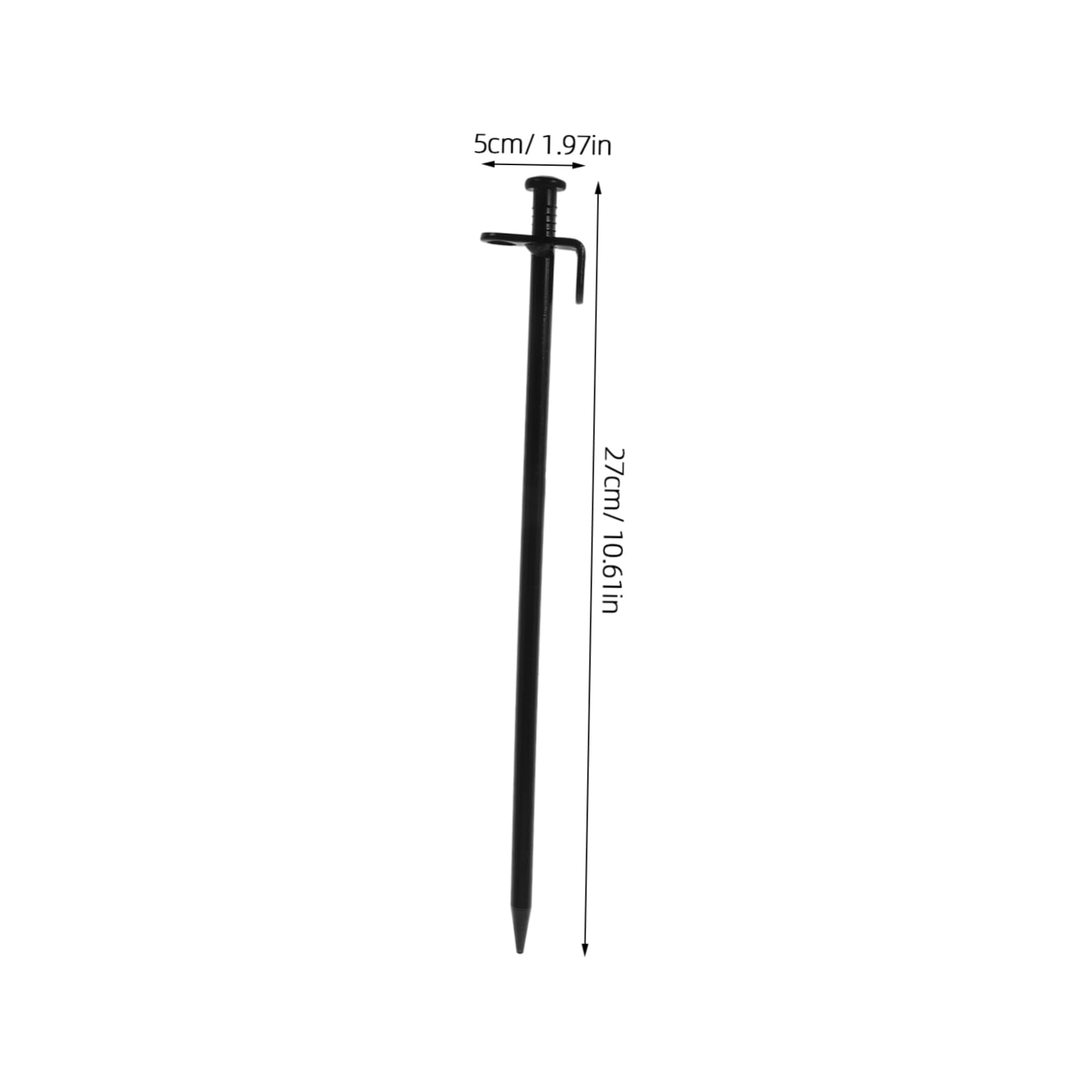 Hemobllo 8pièces Lot de Piquets de Tente Acier de Ancrages Métalliques pour Sol Dur Crochets Noirs pour Montage de Tentes Extérieures pour Camping Jardin