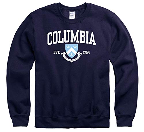 Shop College Wear Columbia University Men's Crew-Neck Sweatshirt-Navy