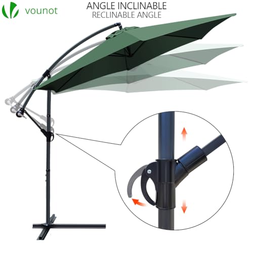 Sombrilla de jardin con manivela parasol excentrico 300 cm y proteccion UV 4