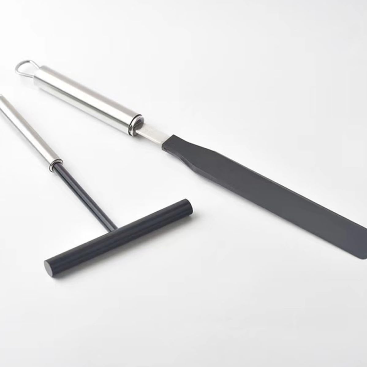 Pancake Making Tool Set with Nylon Scraper and Wooden Handle | Crepe Spreader Kit, Easy Operation, Comfortable Grip, for Baking and Pancakes