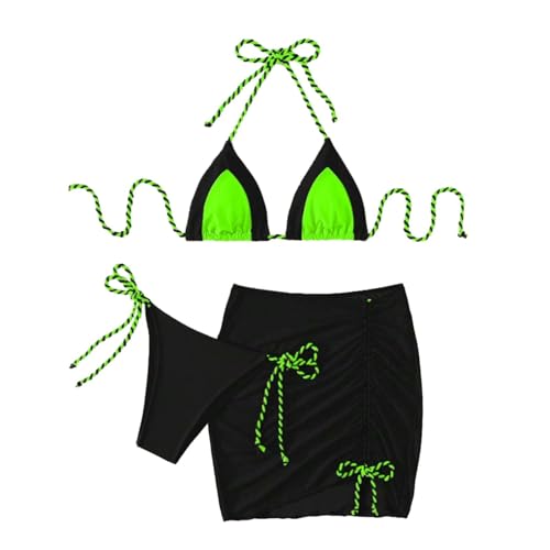 Bikinis Mujer 2026 BrasileñO Bikini Culotte Conjuntos de Bikini de Talle Piezas para Mujer Traje baño con Falda Deportiva Trajes baño Corte BañAdor Talla Grande BrasileñO (Black, S)