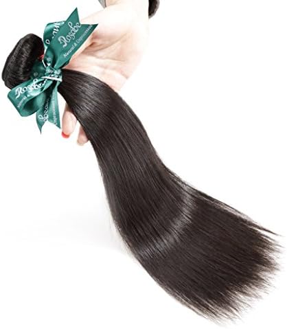 Rosabeauty 1 Piece Peruvian Virgin Hair Weaving Straight Human Hair Weft Bundles 8"- 28" (1 bundle 12" 100g)