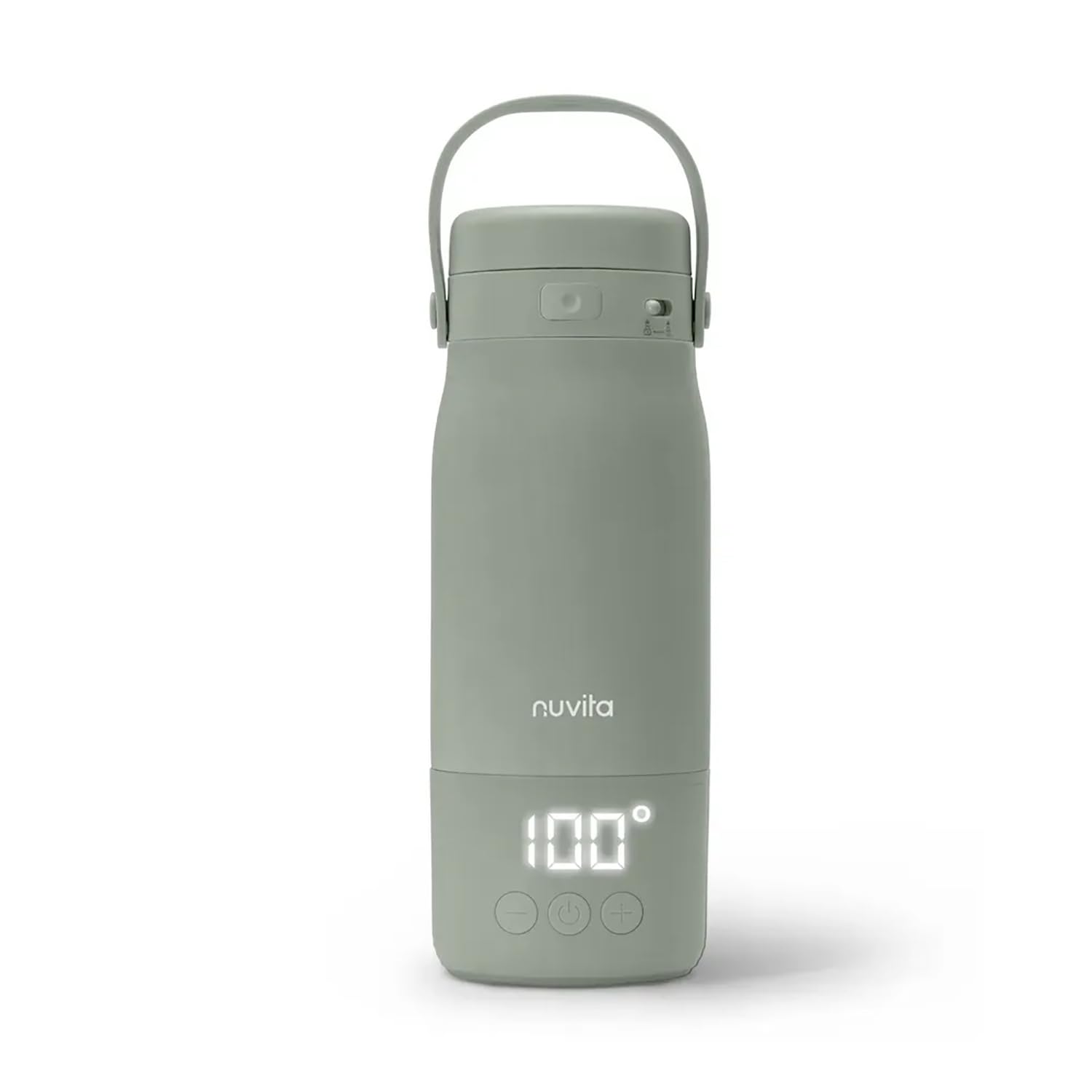 Nuvita 1190 podgrzewacz do butelek 500 ml - bezprzewodowy podgrzewacz do butelek z akumulatorem, 3 temperatury do wyboru 37°C/55°C/100°C, utrzymuje ciepło do 12 godzin