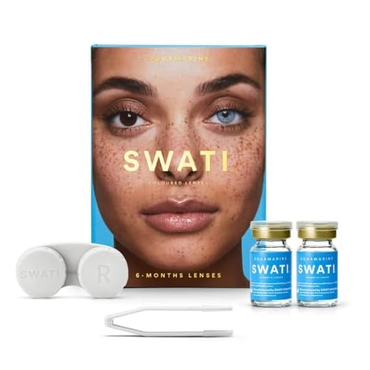 Swatii Premium Coloured Contact Lenses, Aquamarine Blue, 6 Month Use
