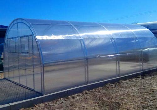 Gewächshaus 4x10 m AGRAR Glashaus mit 6mm Polycarbonatplatten