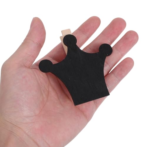 50 Mini letreros de pizarra con clips de madera Abaodam reutilizables 4