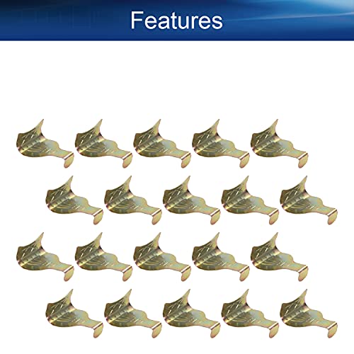 Image of Solid Moulding Picture Hooks Hangers Rail Hanging Hook Color Zinc-Plated 54mmx29mm Bronze 20pcs