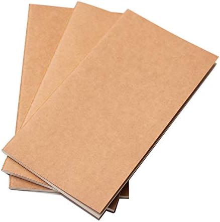 juneTree travelers Notebook Refill 100gsm (Set of 3) Inserts for Leather Journal Pocket Book Writers Diaries Planners Paper 8.5" x 4.5" (21cm x 11cm)-Dotted dot paper
