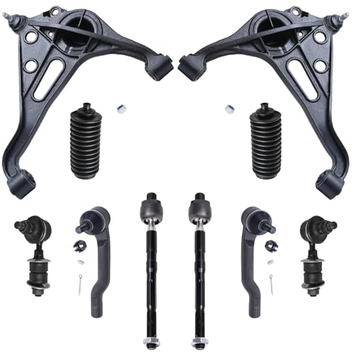 Detroit Axle - Front 10pc Suspension Kit for 1999-2005 Suzuki Grand Vitara, 2002-2006 XL-7, 2 Lower Control Arms w/Ball Joints 2 Sway Bars 4 Tie Rods 2 Boots Replacement