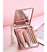Golbylicc Travel Size Makeup Brushes Set Mini Makeup Brushes, Small Complete Function Cosmetic Br...