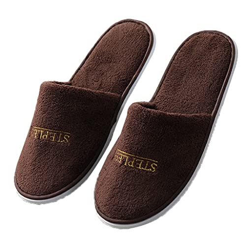 Pantoufles invités pour hommes et femmes lot de 10 paires de chaussons noirs lavables