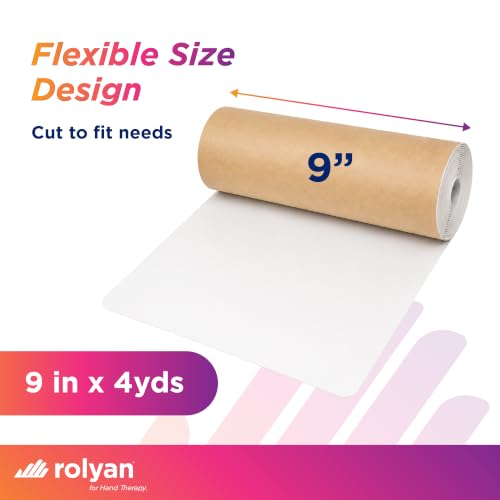 Image of Rolyan Latex-Free Moleskin, 9 inch x 4 Yards, White, Adhesive Backing Moleskin Padding for Use with Splints, Braces, and Casts, Non-Latex Roll of Prewrap, Undercast Wrap for Skin Protection and Support