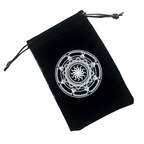 Pochette pour cartes de tarot, sacs de tarot avec cordons | Pochette à bijoux en flanelle avec cordons Étui pour cartes de tarot,Pochette de rangement pour cartes de Tarot, sac de rangement Portable p
