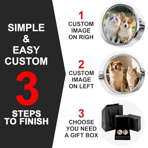 Mancuernillas personalizadas para hombre con foto miniatura 3