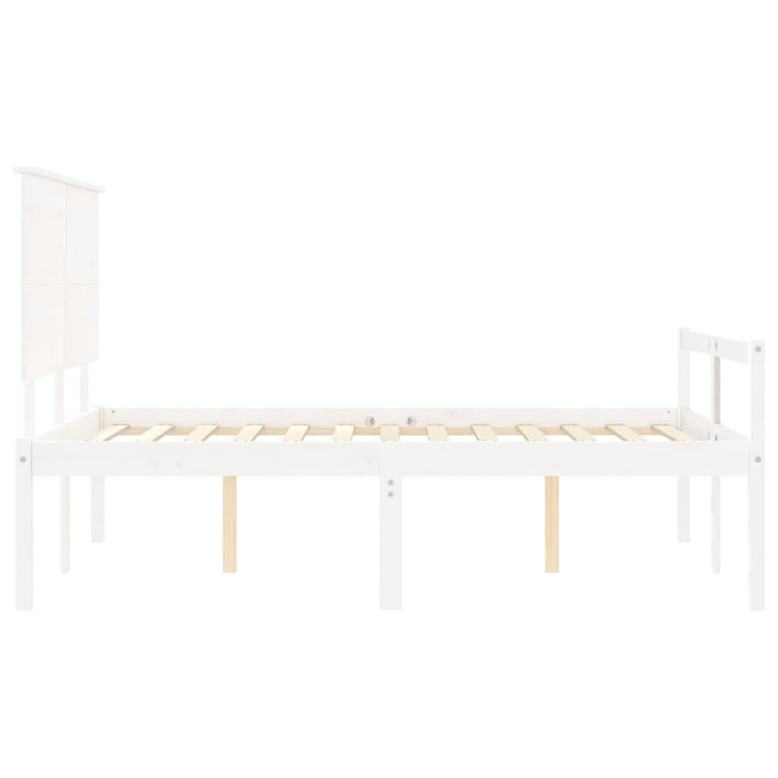 Massives Kiefernholzbett 120x190cm mit Stauraum, 45cm Bodenhöhe - Seniorengerecht Model3195452