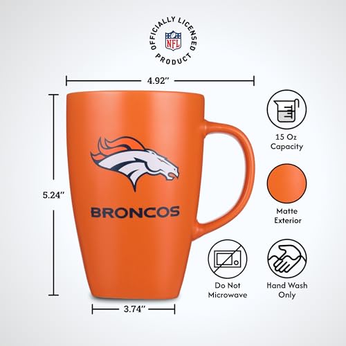 The Memory Company Officially Licensed NFL 15 oz Square Ceramic Mug - Team Logo Coffee Cup for Football Fans by The Memory Company - Used condition - Image 2