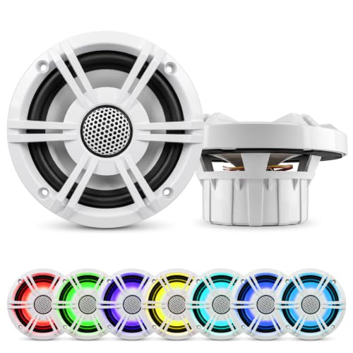 Liwogi Enceintes Marines 6,5 Pouces 800 W Lumière RGB IP66 Imperméable
