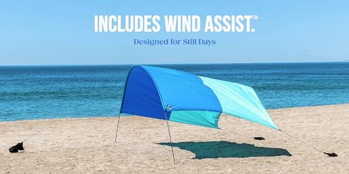 Shibumi Shade®, World's Best Beach Shade, The Original Wind-Powered® Beach Canopy with Wind Assist Included, Provides 150 Sq. Ft. of Shade, Compact & Easy to Carry, Sets up in 3 Minutes