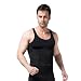 Surker Mens Slimming Body Shaper Vest Shirt Abs Abdomen Slim(Black, Medium)