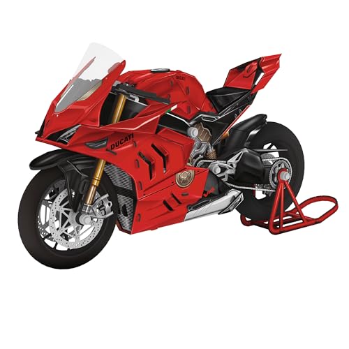 GP Sport Ducati 3D Authentic Panigale Motorbike Jigsaw Puzzle 120 Pieces Official Licensed Livery Easy Assembly No Tools or Glue Required Plastic Tyres Durable Cardboard 30x11.2x17.5cm
