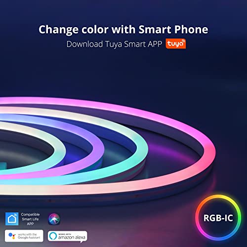 Nuova Germany Neon Rope Lights, Rgb-Ic With Music Sync, Diy Design, Compatible With Alexa, Google Assistant, Gaming Lights, 10Ft Led Strip Lights For Bedroom Living Room Decor (Not Support 5G Wifi) #TOP1