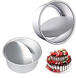 Paket beinhaltet: 2 Stück Antihaft Kuchenformen, 6 Zoll und 8 Zoll runde Backform. Perfekt für die Herstellung von individuellen Kuchen oder schönen Schichtkuchen.