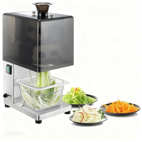 ShaiVrissian Cortador Eléctrico Cebolletas,Picadora Eléctrica De Alta Velocidad,700 RPM,con Cubierta Insonorizada,Ideal para Familias Numerosas Y Cocinas Comerciales 2.3mm