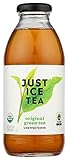 Just Ice Tea Ready To Drink Original Green Tea Unsweetened, Contains Caffeine, Fair Trade, Kosher, USDA Certified Organic, 16 Fluid Ounce (Pack of 12)
