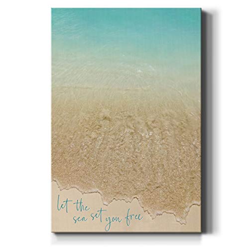 Renditions Gallery Let The Sea Set You Free Wall Art, Relaxing and Inspirational Artwork, Beach & Ocean Themed Decor, 24 in Hx36 in W, Made in America (Model: WC17-41137-2436)