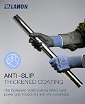 LANON 3 Pairs Work Gloves for Men and Women, Nitrile Rubber Coated Mechanic Gloves with Grip,Lightweight Breathable Seamless Knit, for Mechanics, Warehouse, Gardening,Blue, X Large