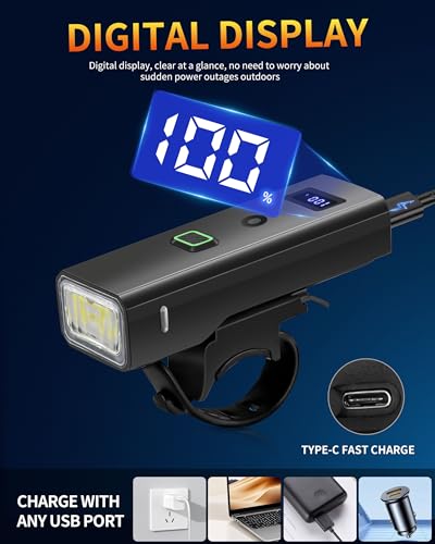 image for DARKBEAM Bike Light, High Lumens Super Bright Bicycle Front Headlight 