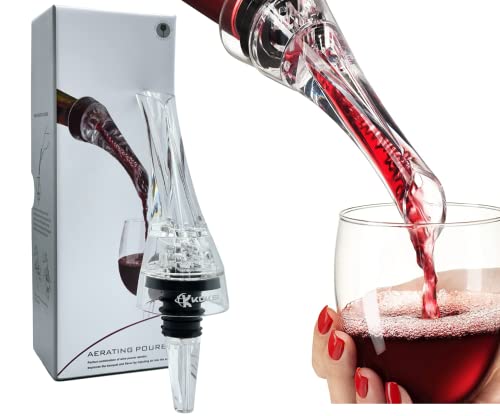 KOKSI Wine Aerator Spout for Instant Aeration of Red and White Wine, Liquor