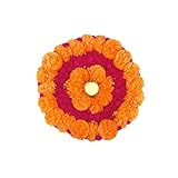 LOVENSPIRE Mat Rangoli Diwali Decor Set Artificial Marigold Flowers Housewarming Best Indian Return