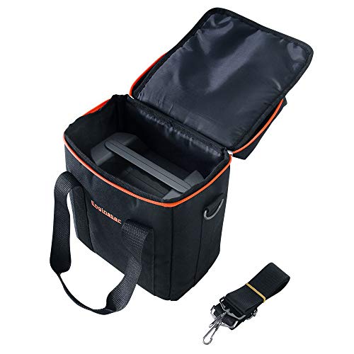 Enginstar Carrying Case Storage Box Travel Business Lunch Bag Shockproof Universal Compatible For Portable Power Station, Picnic Camping Wild Fishing Hunting - Black #TOP2