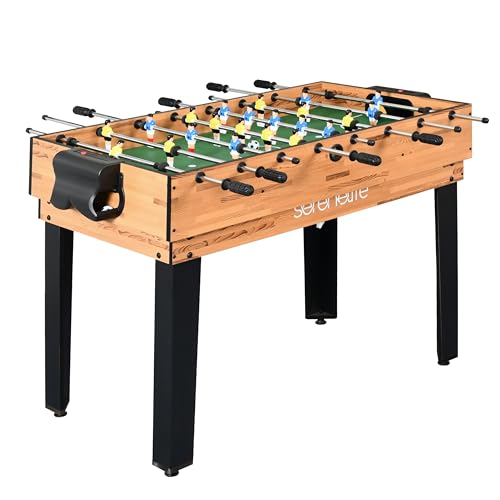 SereneLife 2/4/5/6-in-1 Multifunktionstisch – inkl. Billardtisch, Tischtennisplatte, Tischkicker, Kickertisch, Airhockey Tisch, Shuffleboard & Bowling Tische – Spieltisch Kinder & Erwachsene