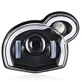 Faro Moto Conjunto Para BMW G650GS Para Sertao R13 2011-2017 Lámpara De Ojo De Diablo DRL De Haz Alto Bajo Luz LED Para Faro Motocicleta Faro Delantero Moto(Red Devil Eye)