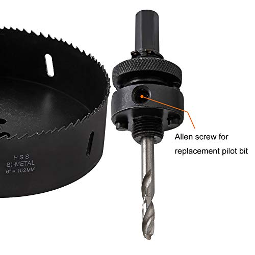6 Inch/152Mm Hole Saw Heavy Duty Bi-Metal Hss Hole Saw For Cornhole Boards, Plywood, Iron Board, Acrylic, Ducts, Ceiling Lights, Cinder Wall #TOP4