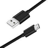 cable for Amazon Kindle paperWHITE USB Cable | Micro USB Data Cable | Sync Quick Fast Charging Cable | Charger Cable | Android V8 Cable -QW- Black